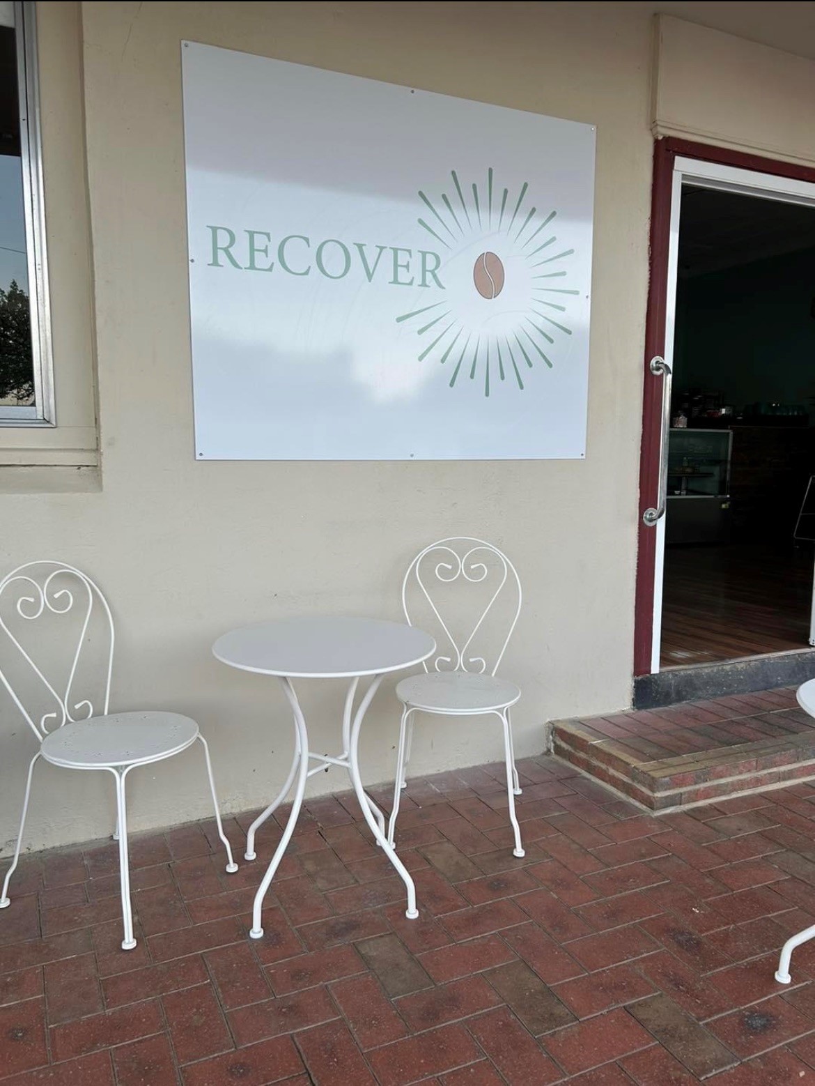 Chairs infront of building