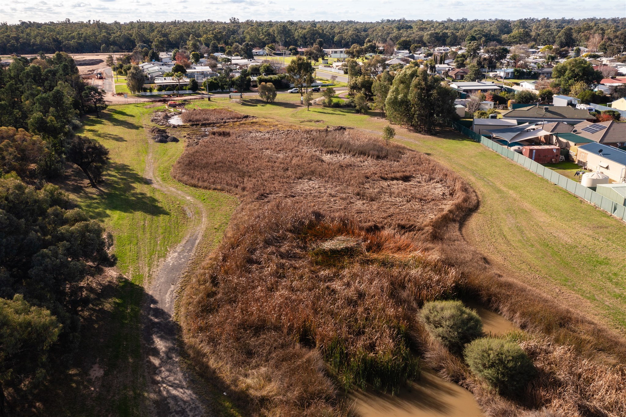 Ariel shot of Tiddalik wetlands